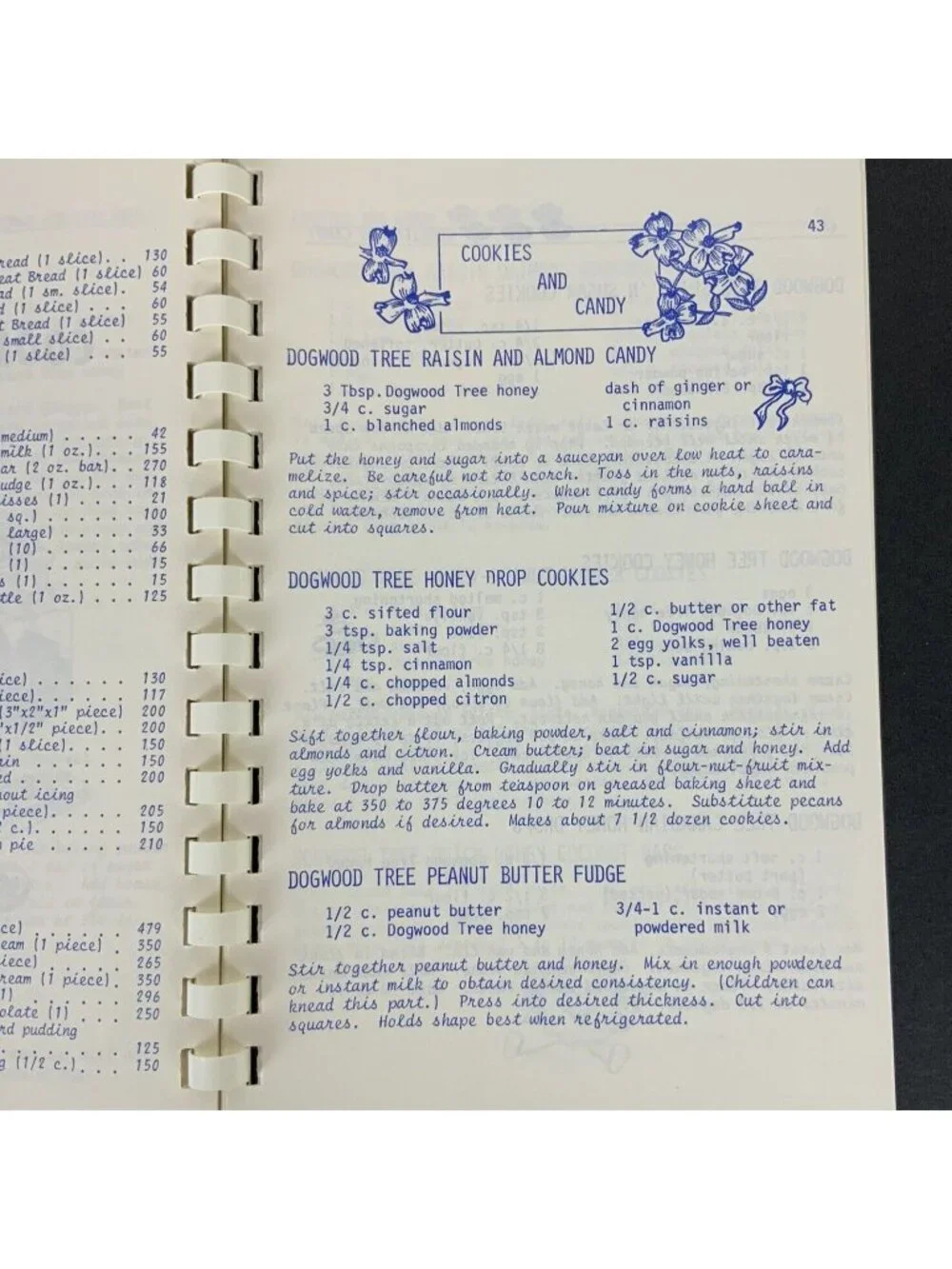 A Honey of a Cookbook Honey Recipes Henrys Drive In Dogwood Tree 1972 Spiral